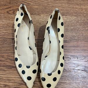 Kate Spade Cream and Black Polka Dot Heels